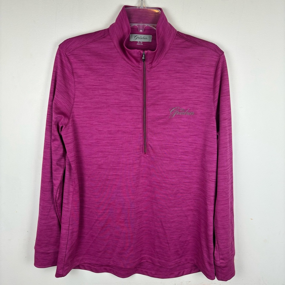 The Greenbrier by Greg Norman-Fuchsia Quarter-Zip Pullover-Woman’s XLarge